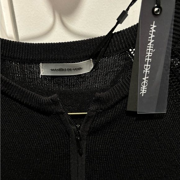 Manière De Voir - Knitted Contour Jumpsuit - Black Size Large - Picture 2 of 3